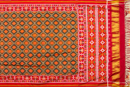 Patan Patola Silk Double Ikat Yellow Saree