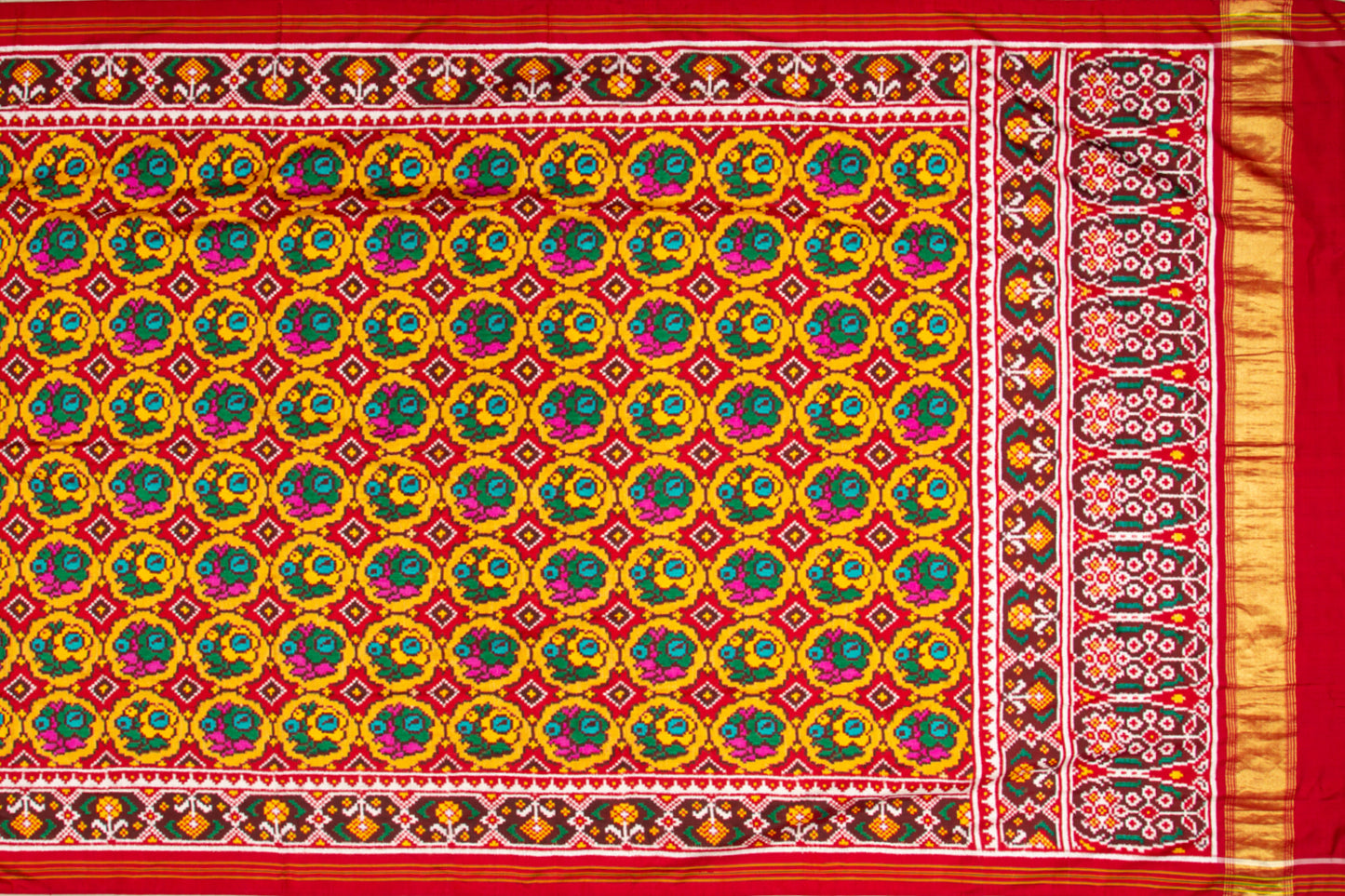Patan Patola Silk Double Ikat Red Saree