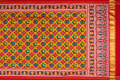 Patan Patola Silk Double Ikat Red Saree