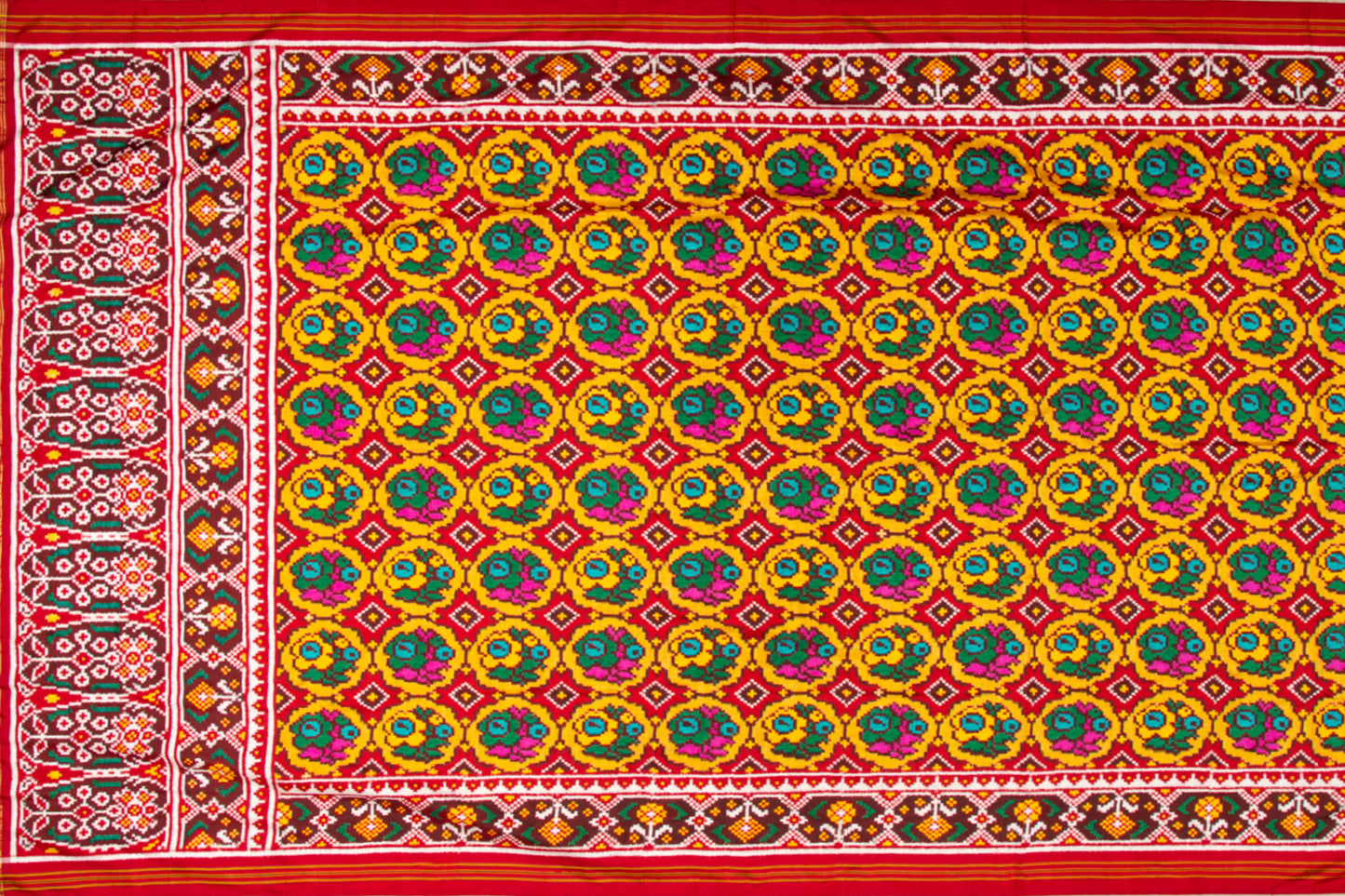 Patan Patola Silk Double Ikat Red Saree