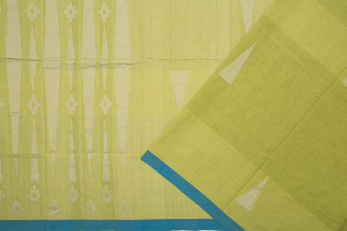 Kanchi Cotton Butta Green Saree