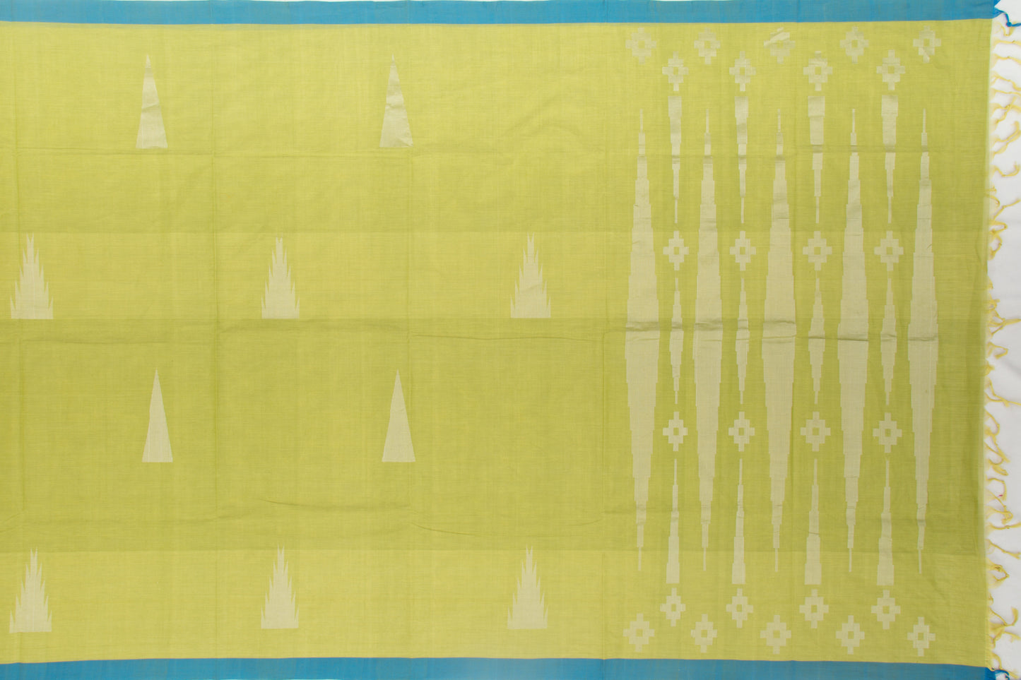 Kanchi Cotton Butta Green Saree