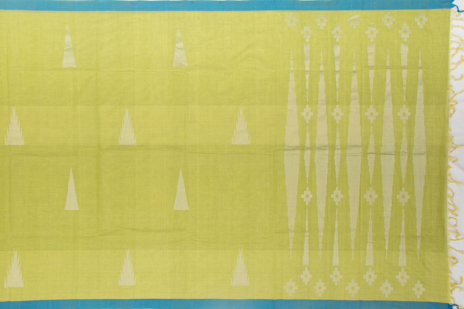 Kanchi Cotton Butta Green Saree