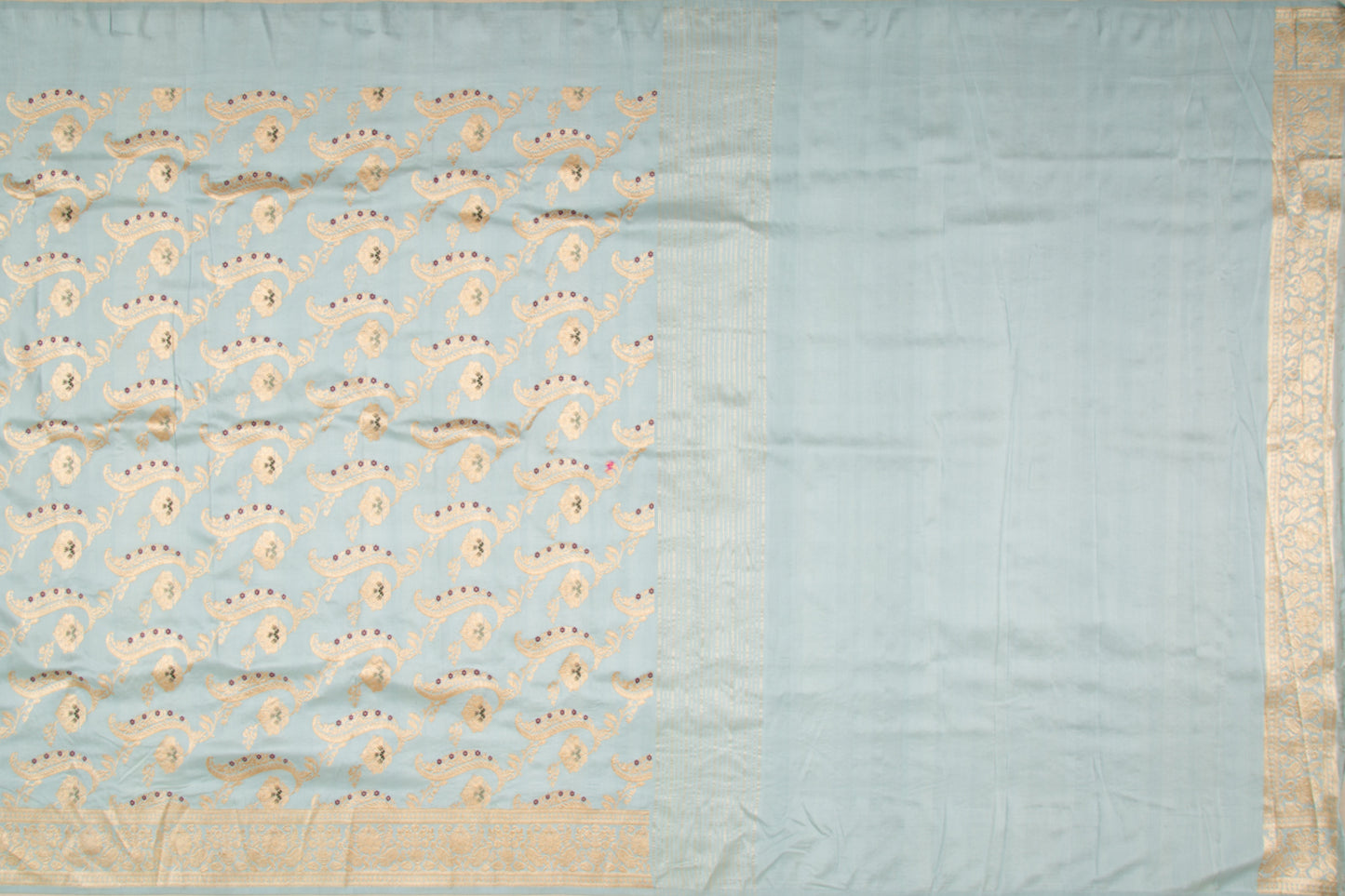 Banarasi Silk Kadwa Jaal Sky Blue Saree