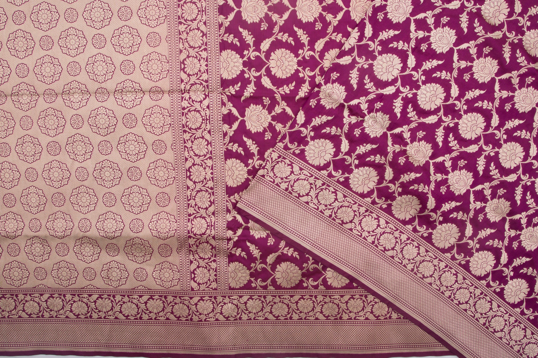 Banarasi Silk Jaal Purple Saree