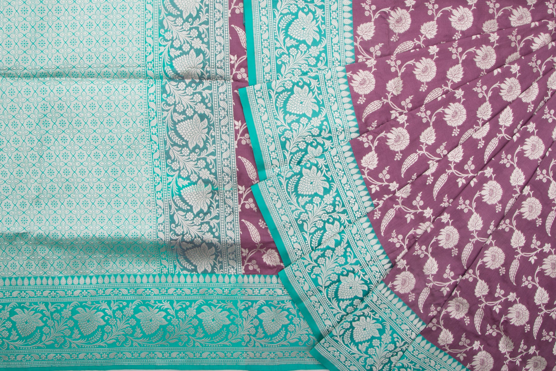 Banarasi Silk  Jaal Lilac Saree