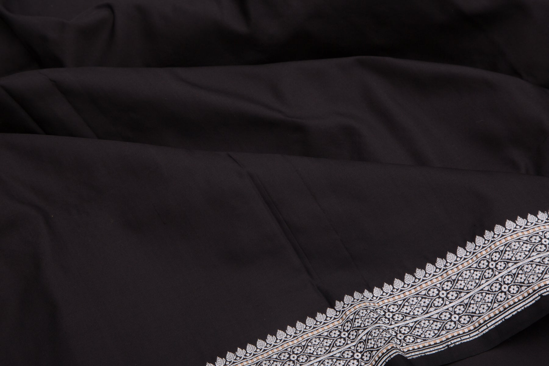 Banarasi Silk Plain Black Saree