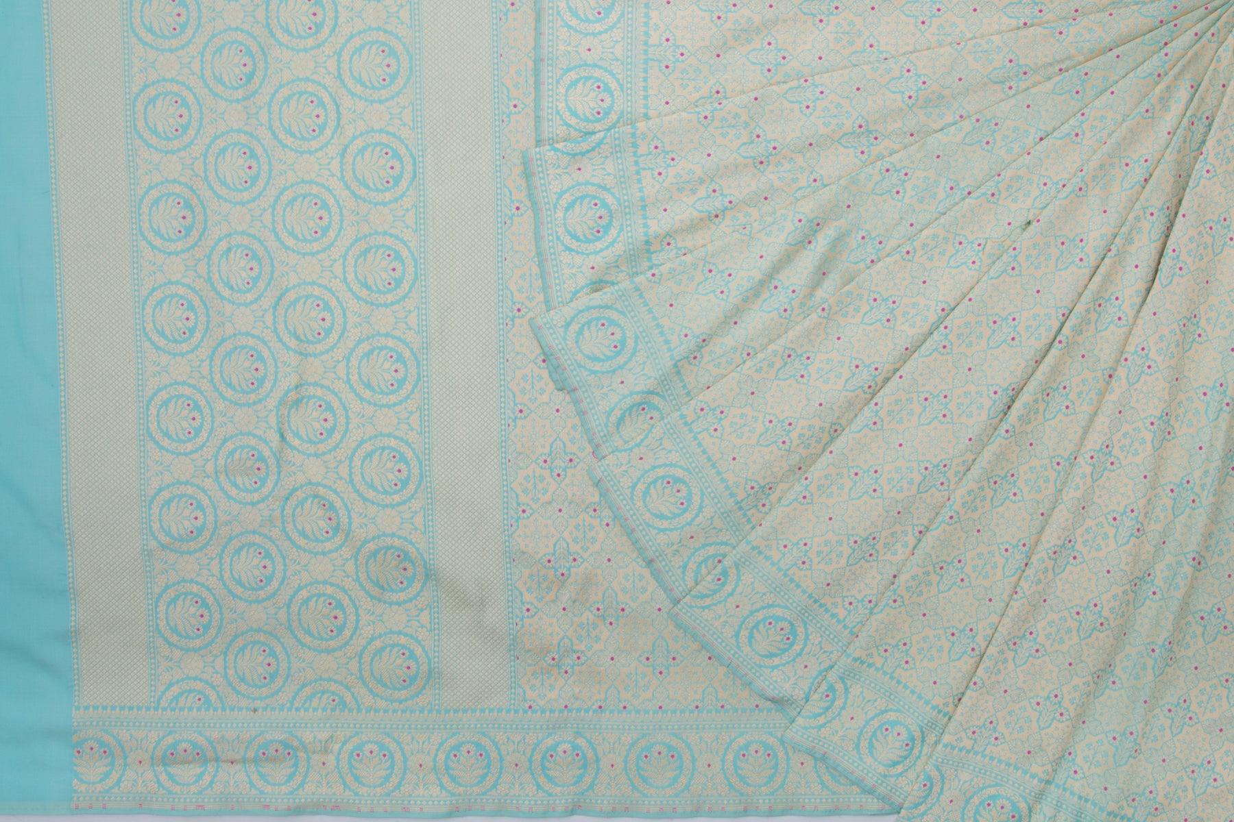 Banarasi Silk Brocade Blue Saree