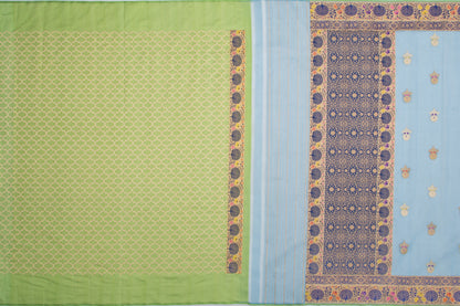 Banarasi Kora Organza Kadwa Butta Blue Saree