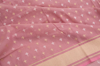 Banarasi Cotton Butta Lilac Saree