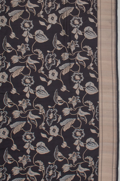 Banarasi Silk Jaal Black Saree