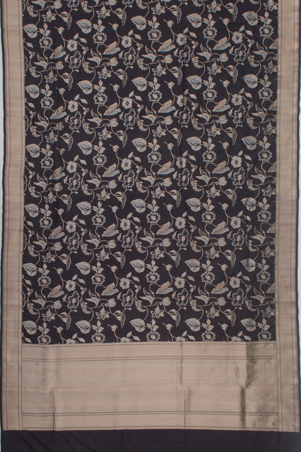 Banarasi Silk Jaal Black Saree