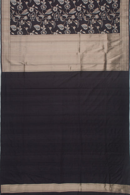 Banarasi Silk Jaal Black Saree