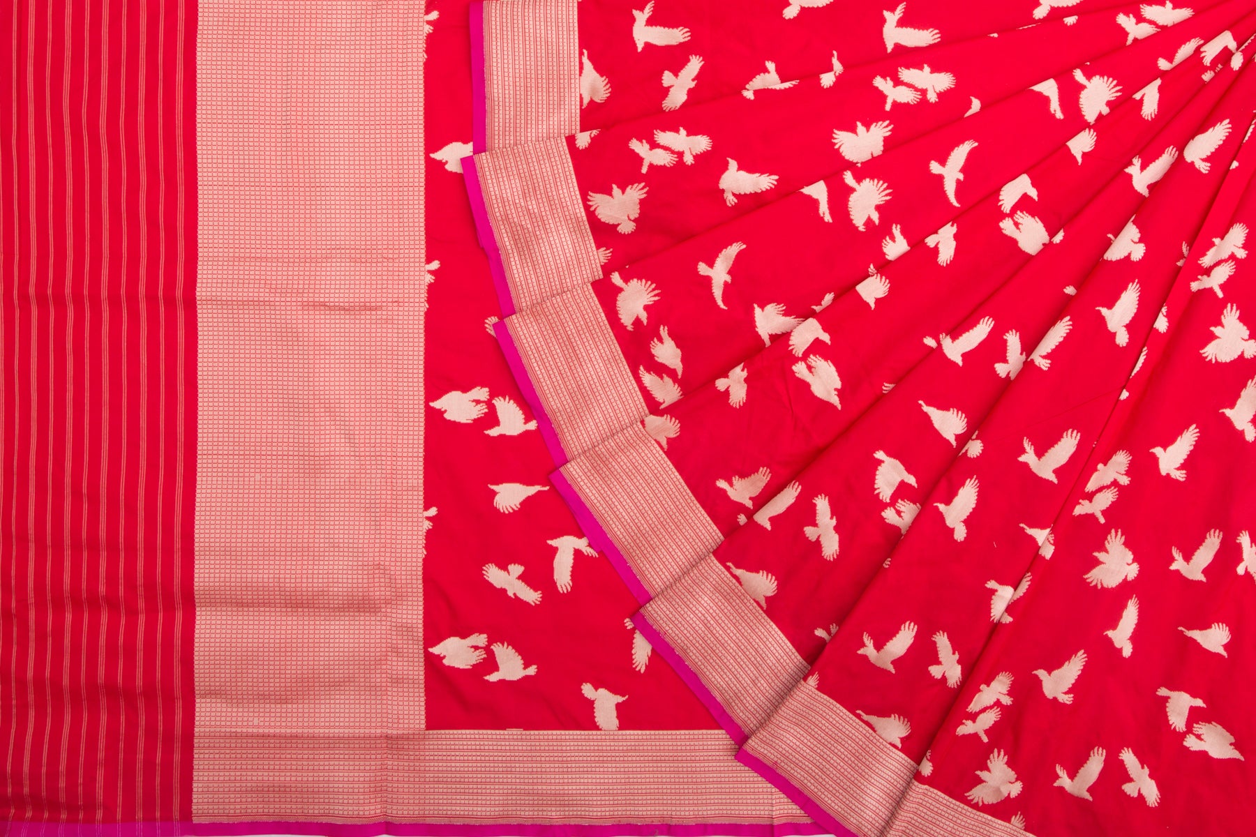 Banarasi Silk Brocade Red Saree