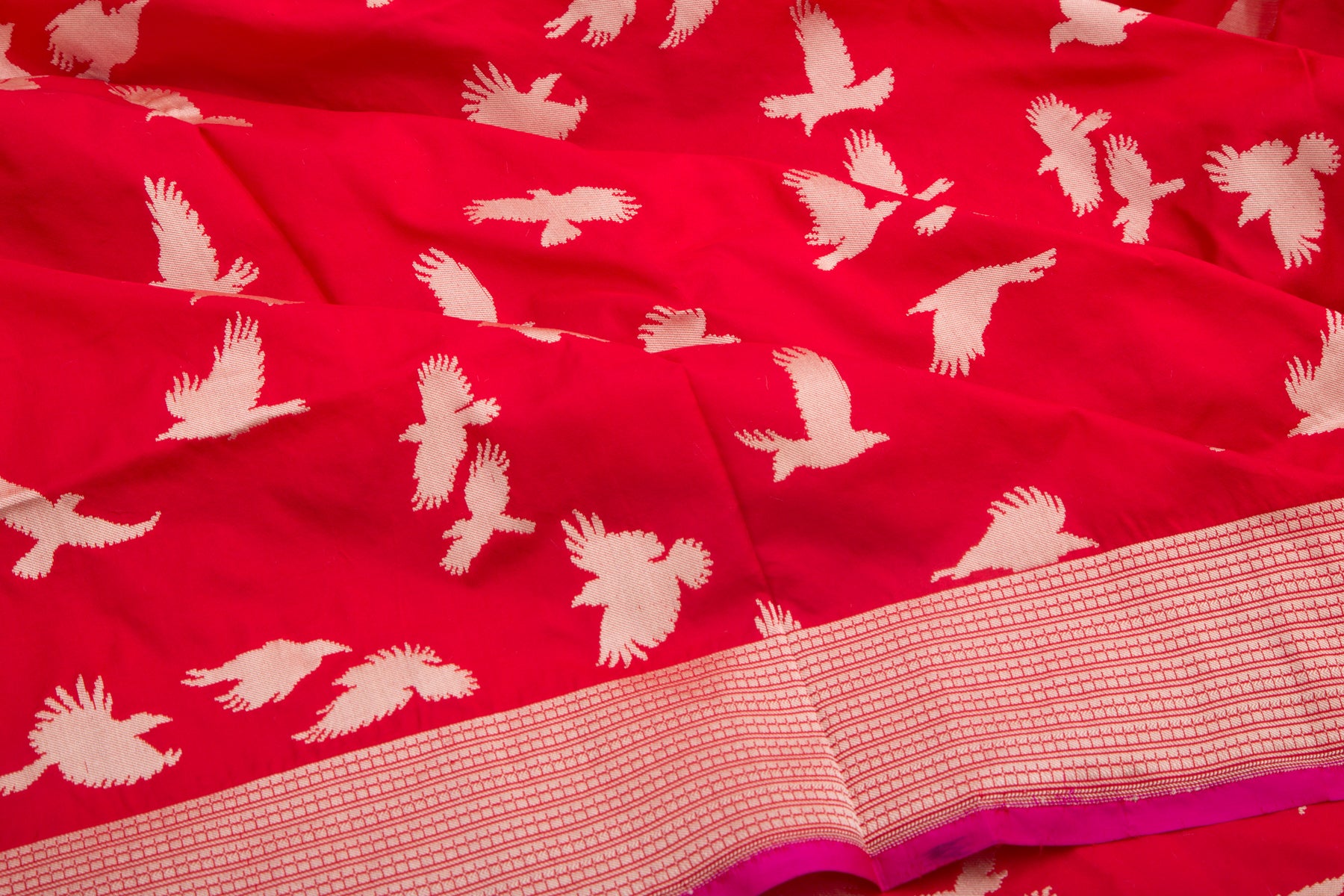 Banarasi Silk Brocade Red Saree