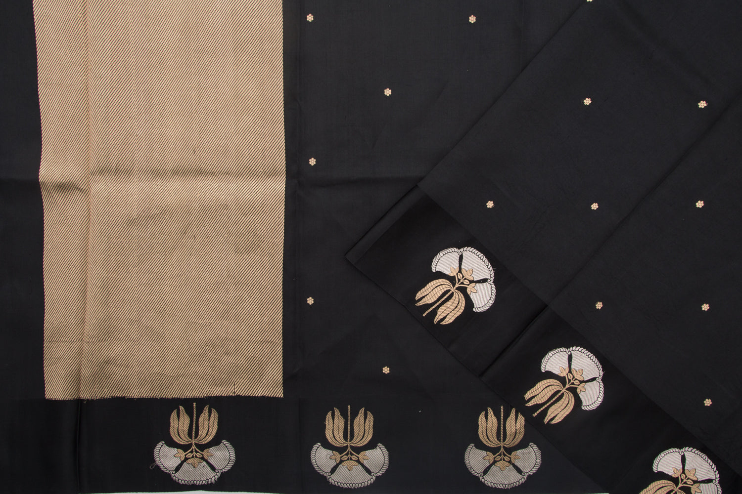 Banarasi Katan Silk Butta Black Saree