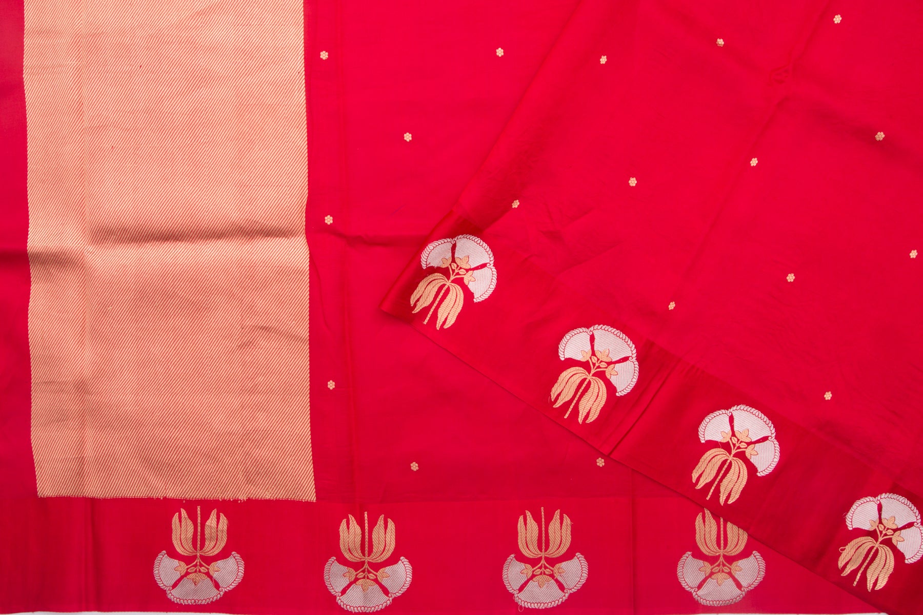 Banarasi Katan Silk Butta Red Saree