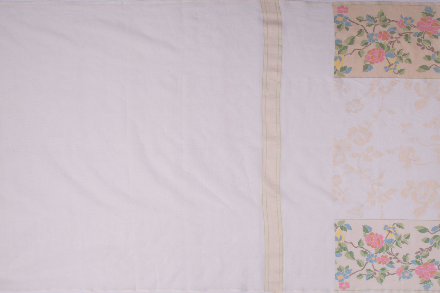 Banarasi Cotton Jamdani Shwetambari White Saree