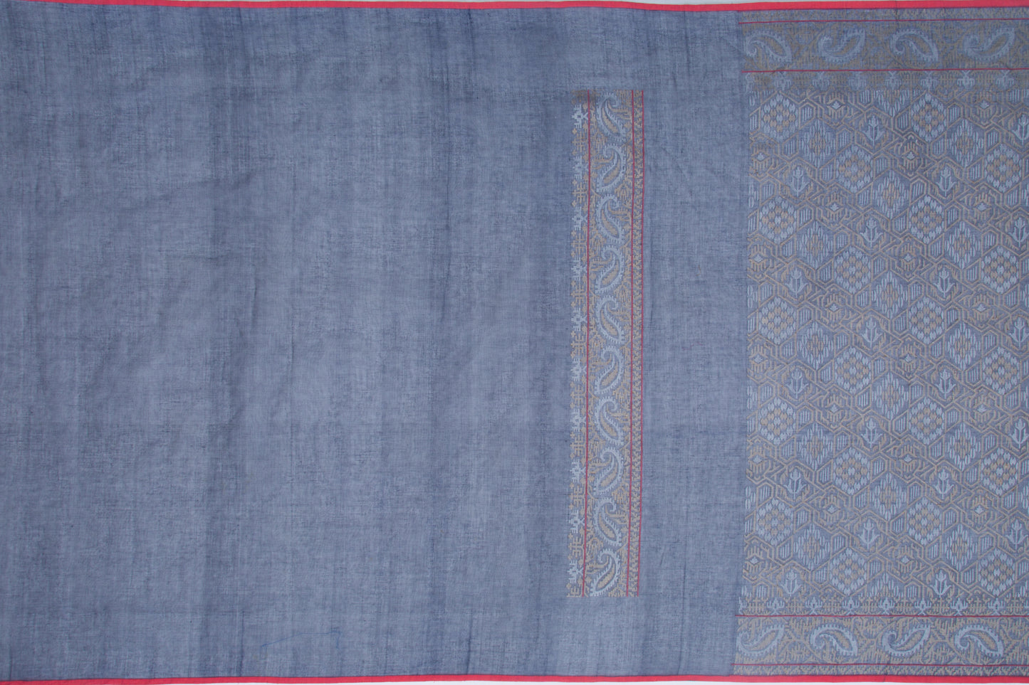 Banarasi Cotton Jaal Neelambari Blue Saree