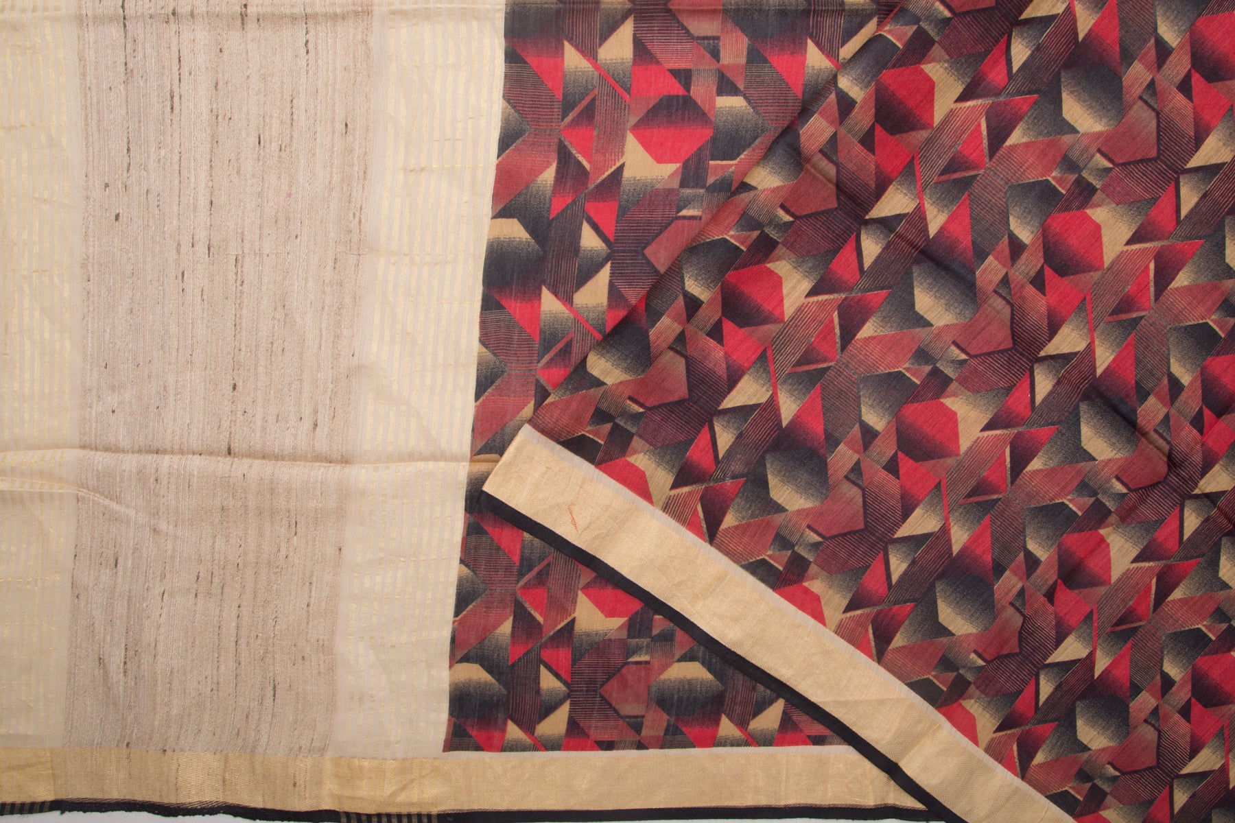 Tussar Printed MultiColour Saree