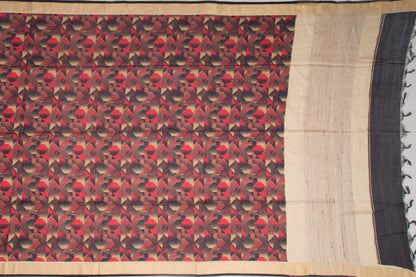Tussar Printed MultiColour Saree