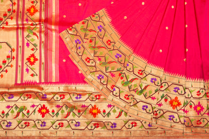 Paithani Silk Butta Pink Saree
