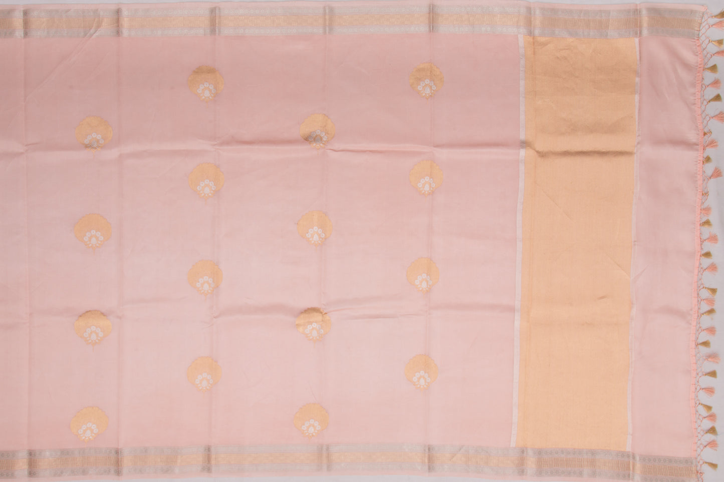 Banarasi Katan Silk Butta Baby Pink Saree