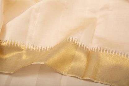 Kanchipuram Silk Plain Cream Dhoti