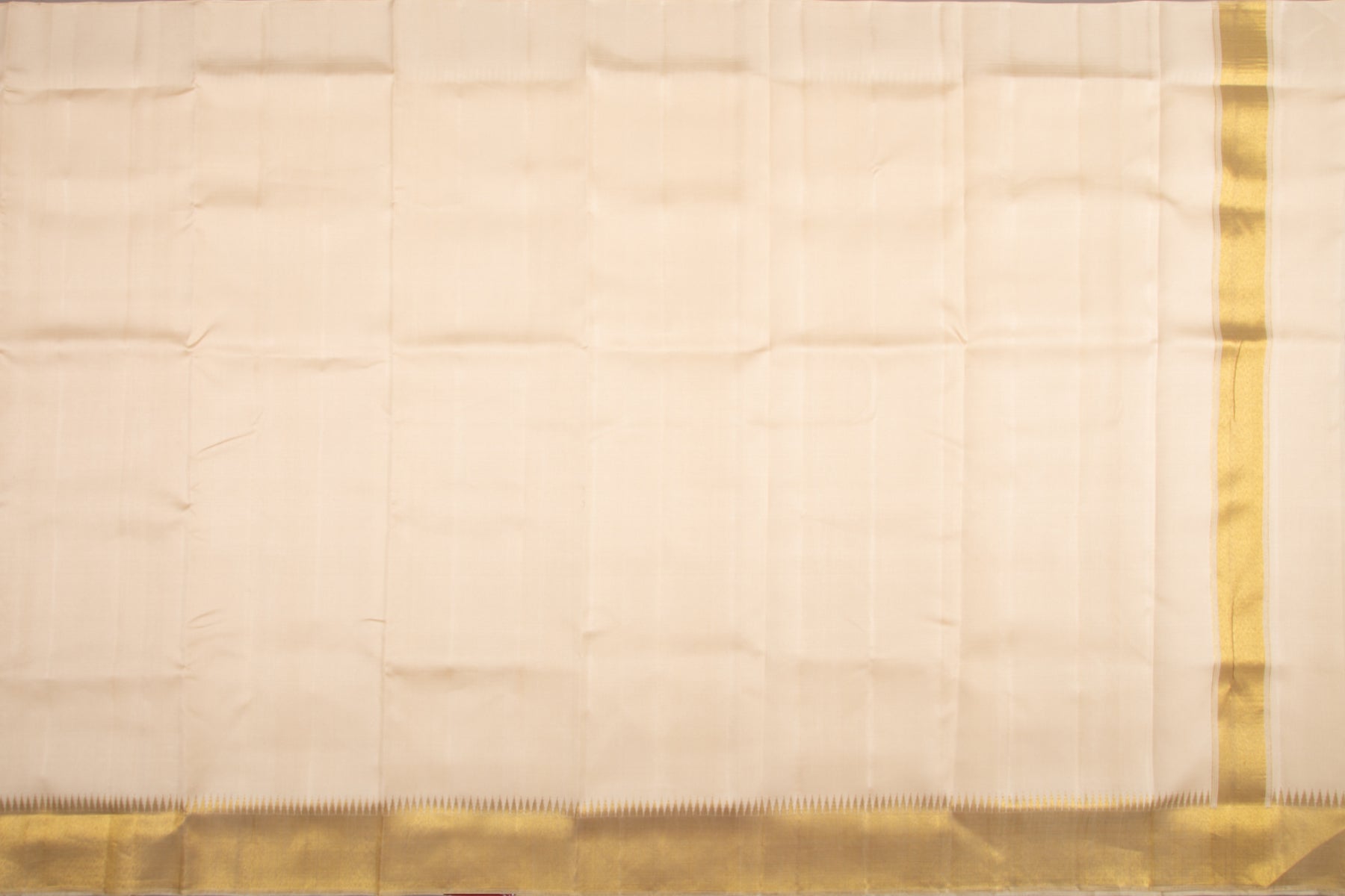 Kanchipuram Silk Plain Cream Dhoti