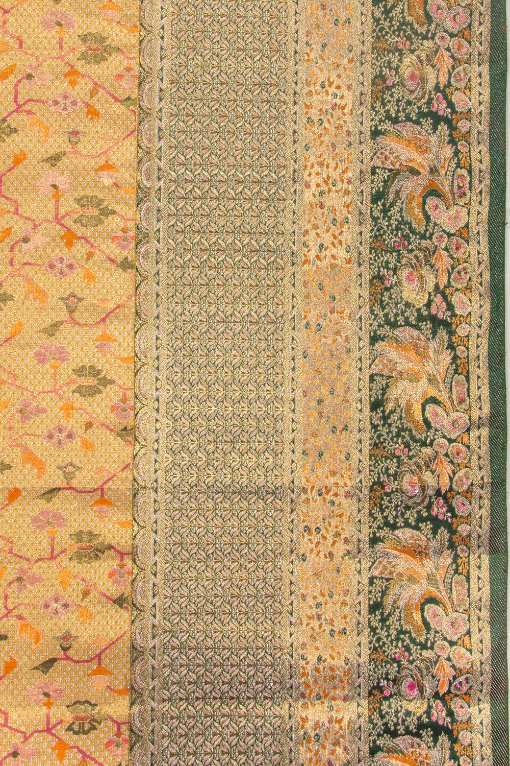 Kanchipuram Silk Tissue Brocade Gold Saree-Not Allowed Online