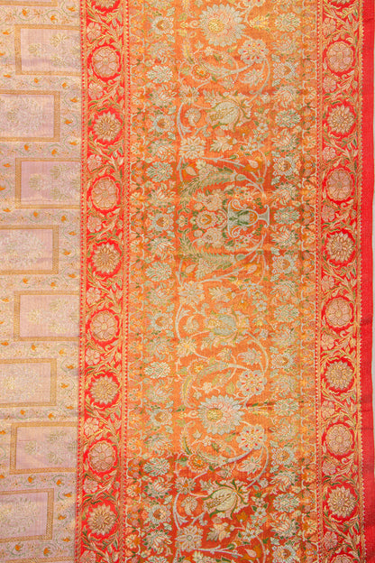 Kanchipuram Silk Tissue Baby Pink Saree-Not Allowed Online