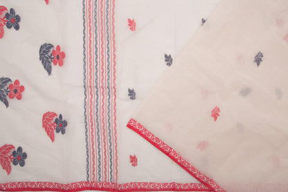 Phulia Cotton Butta Cream Saree