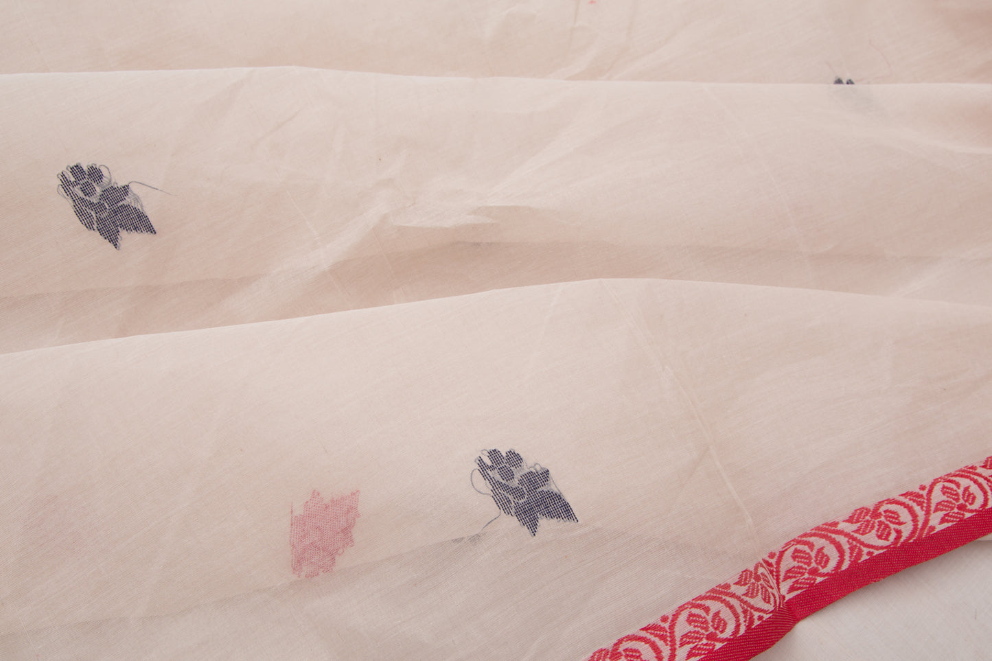 Phulia Cotton Butta Cream Saree
