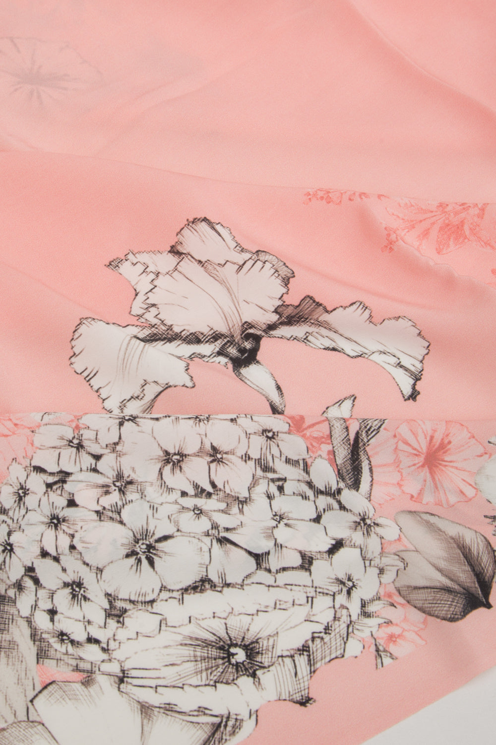 Crepe Floral Printed Peach Saree
