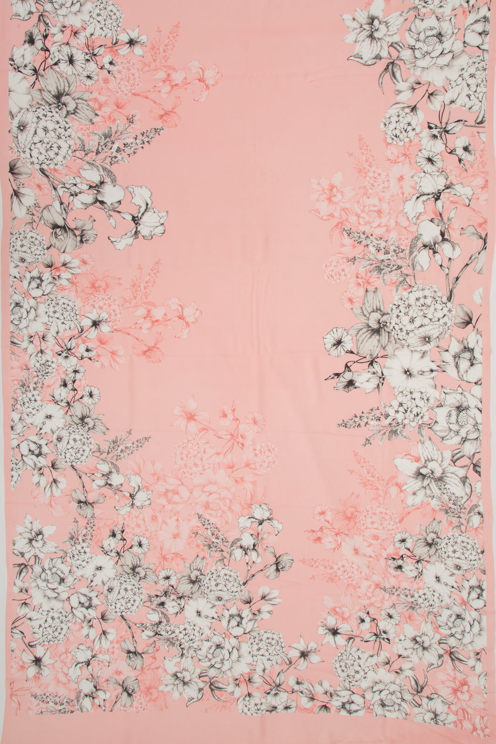 Crepe Floral Printed Peach Saree