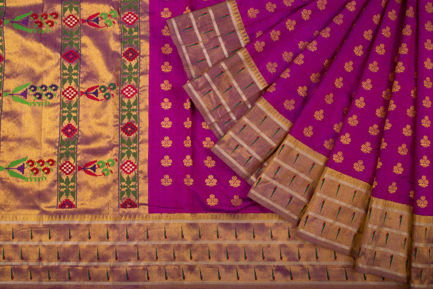 Kanchipuram Silk Twill Butta Purple Saree