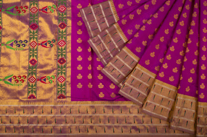 Kanchipuram Silk Twill Butta Purple Saree