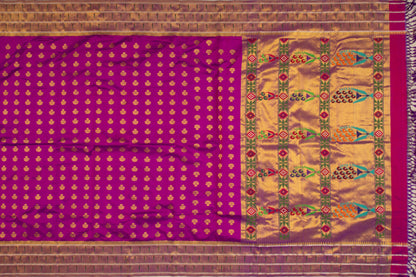 Kanchipuram Silk Twill Butta Purple Saree