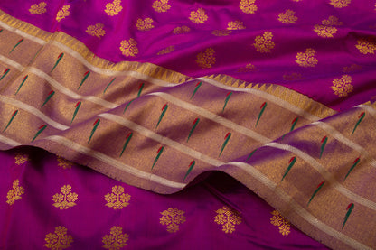 Kanchipuram Silk Butta Purple Saree
