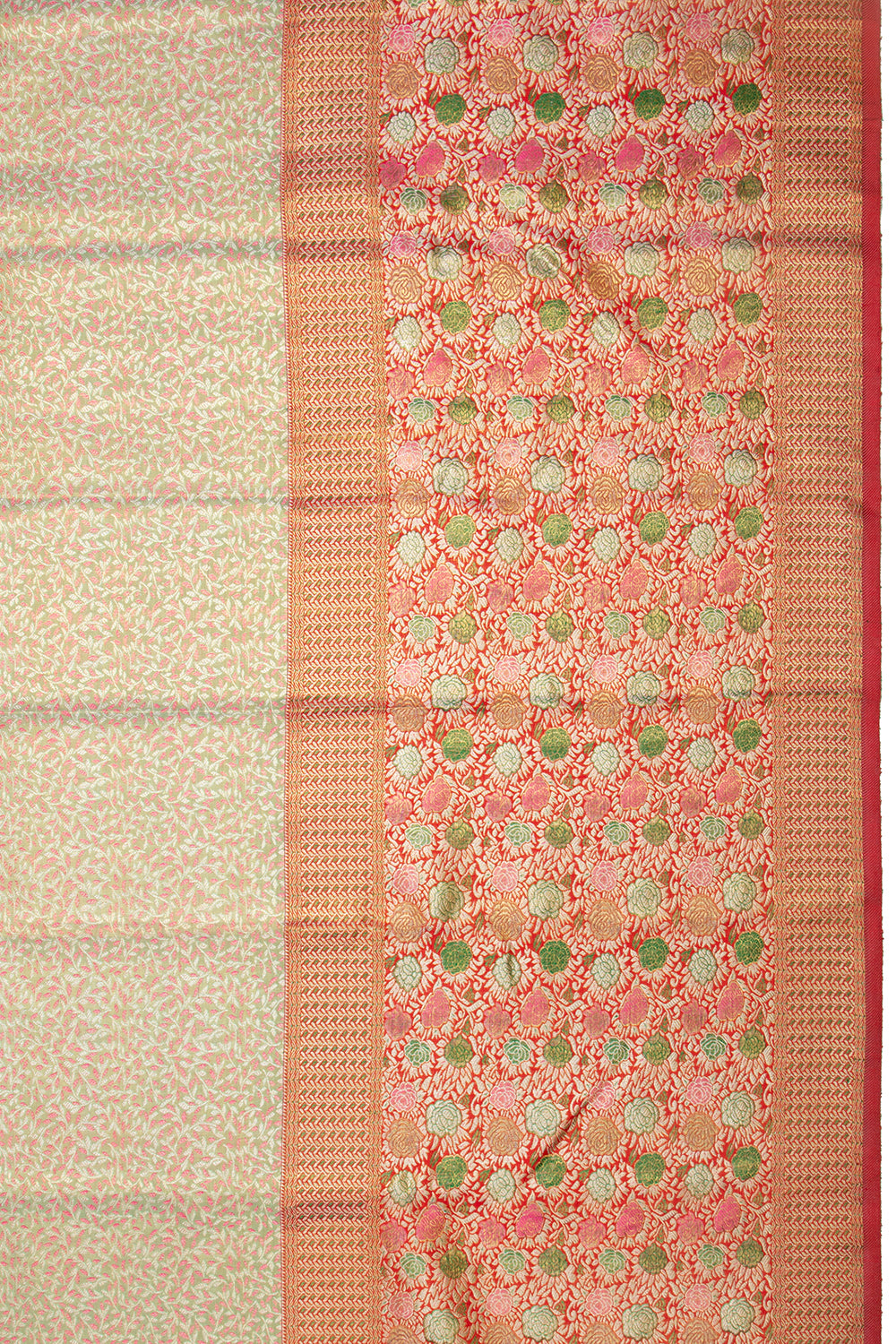 Kanchipuram Silk Tissue Brocade Green Saree