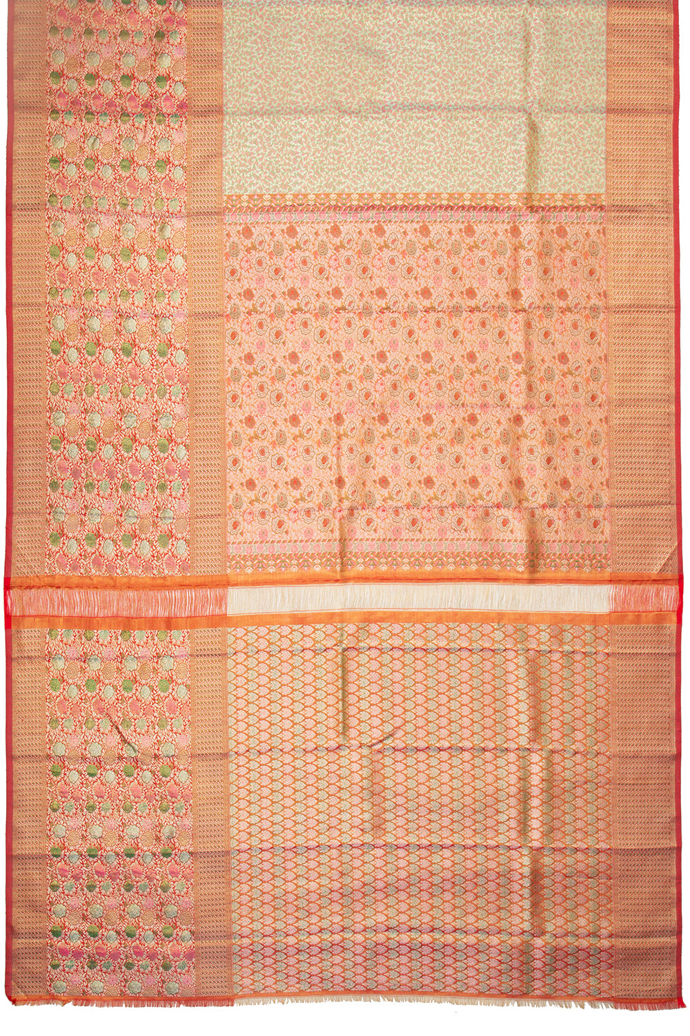 Kanchipuram Silk Tissue Brocade Green Saree