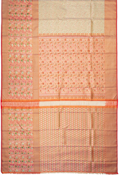 Kanchipuram Silk Tissue Brocade Green Saree