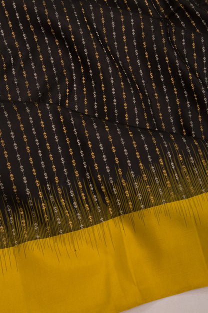 Coimbatore Soft Silk Brocade Black Saree