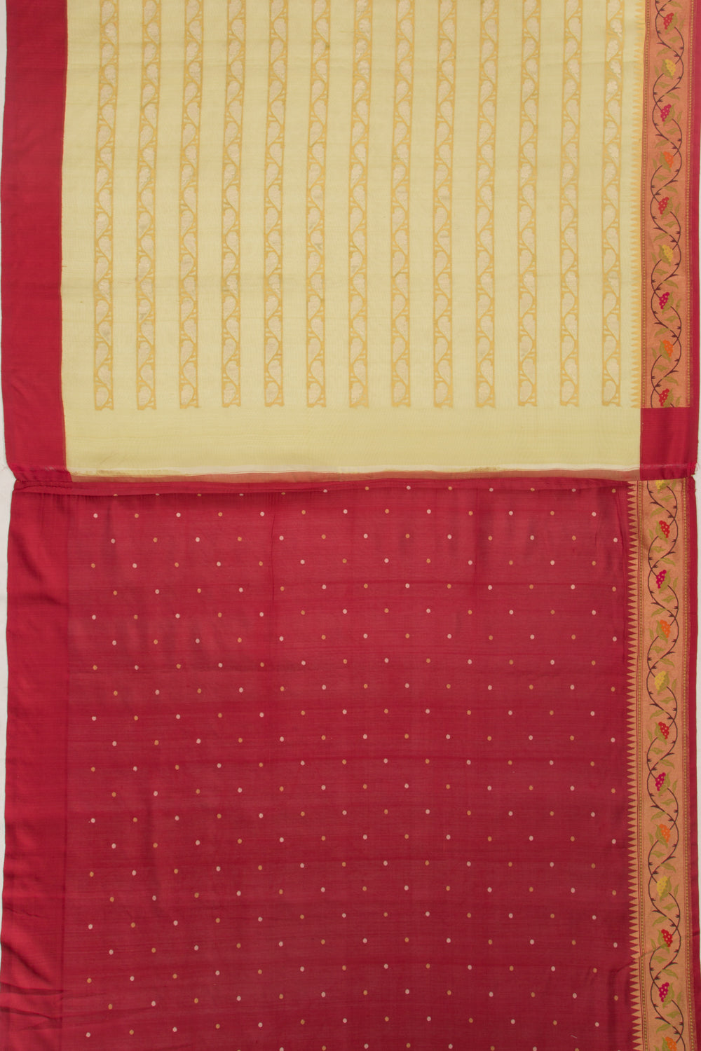 Banarasi Kora Organza Jamdani Green Saree