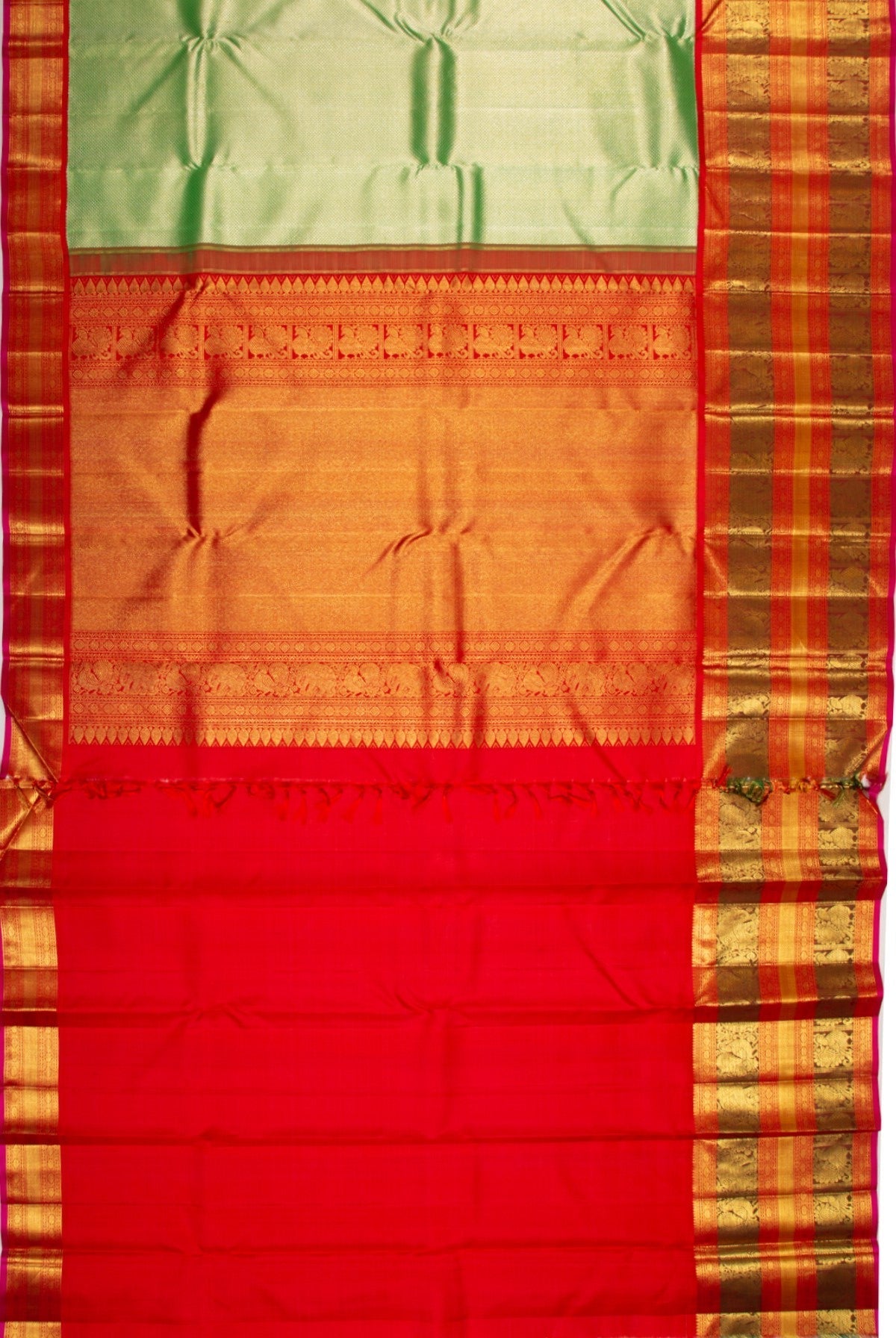 Kanchipuram Silk Brocade Green Saree