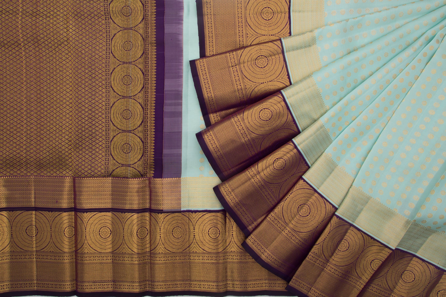 Kanchipuram Silk Butta Blue Saree