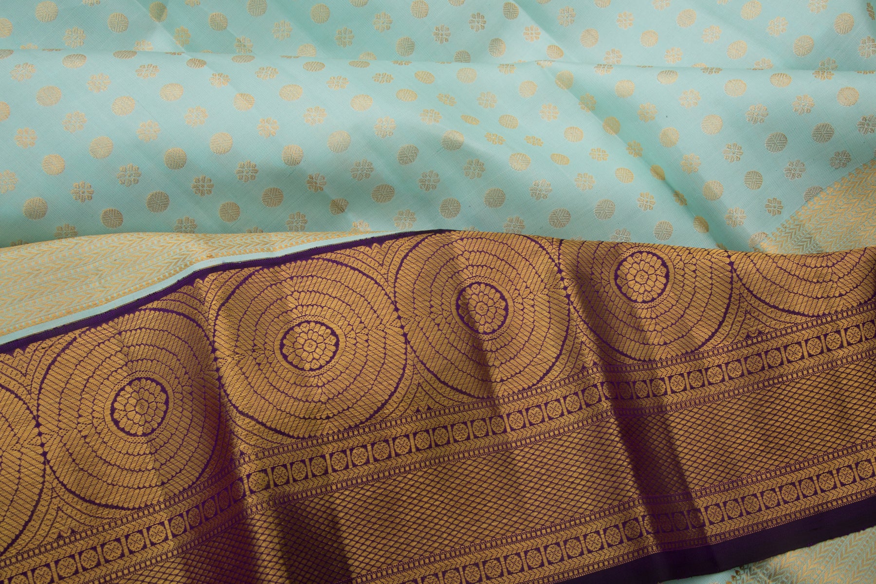 Kanchipuram Silk Butta Blue Saree