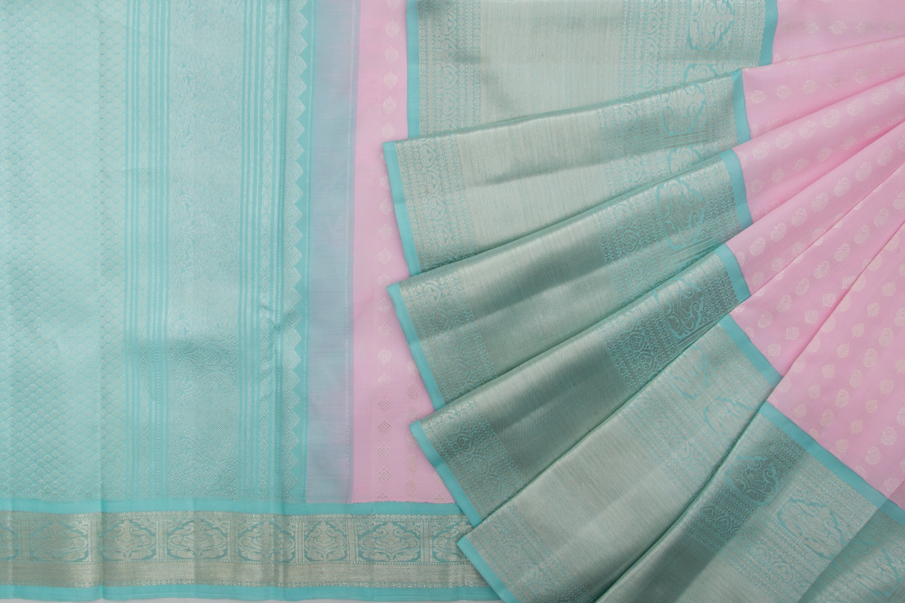 Kanchipuram Silk Butta Pink Saree
