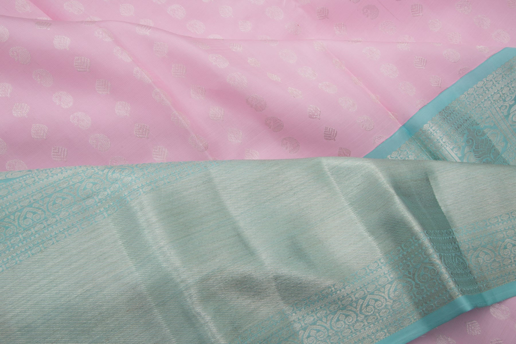 Kanchipuram Silk Butta Pink Saree