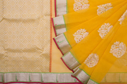 Kota Silk Butta Yellow Saree